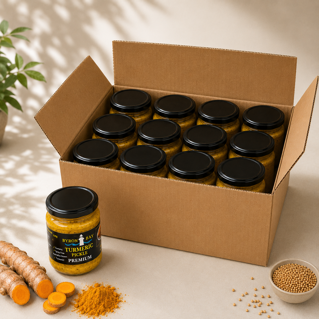 Byron Bay Turmeric Pickle – Premium 12 Jar Box